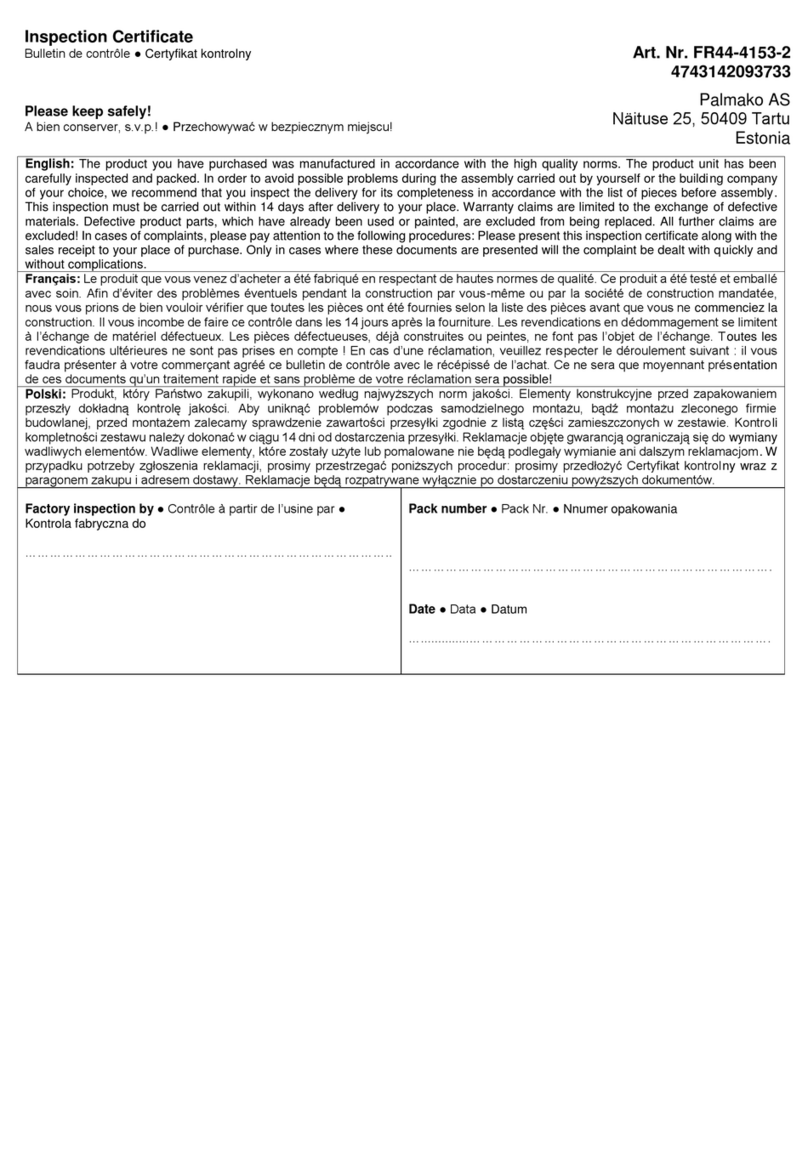 Palmako FR44-4153-2 User manual
