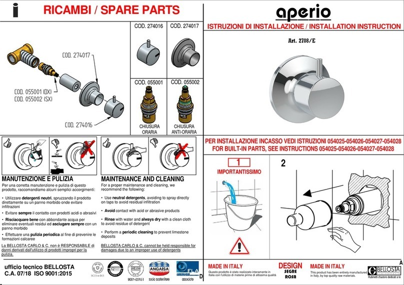 BELLOSTA Aperio 2708/E Installation instruction