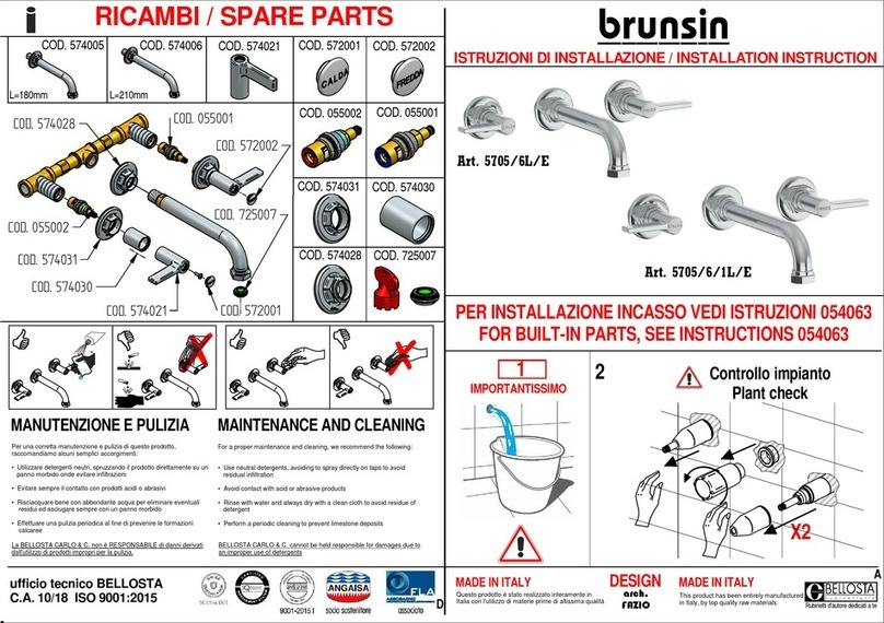 BELLOSTA Brunsin 5705/6L/E Installation instruction