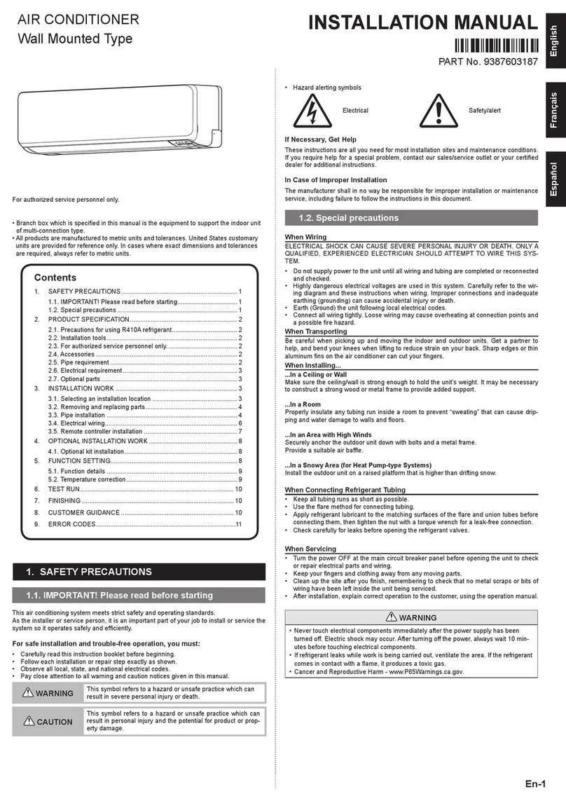 Fujitsu ASUG09LZBS User manual