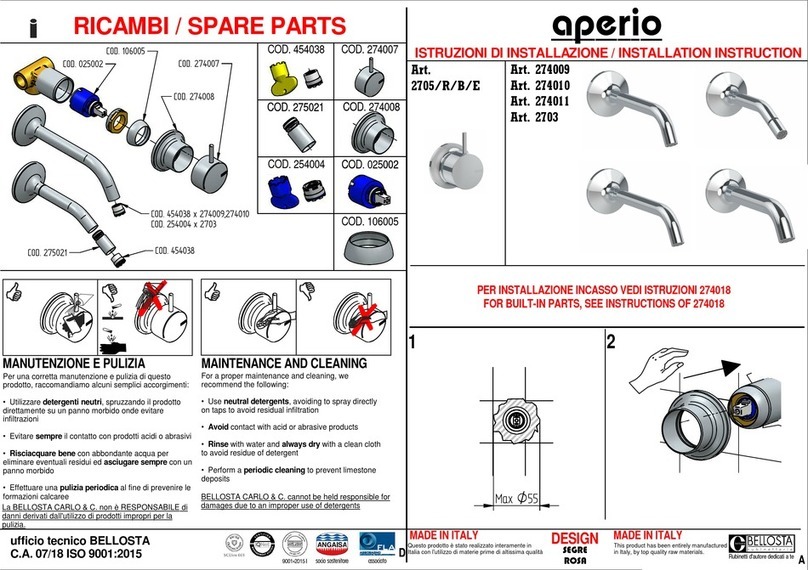 BELLOSTA Aperio 2705/R/B/E Installation instruction