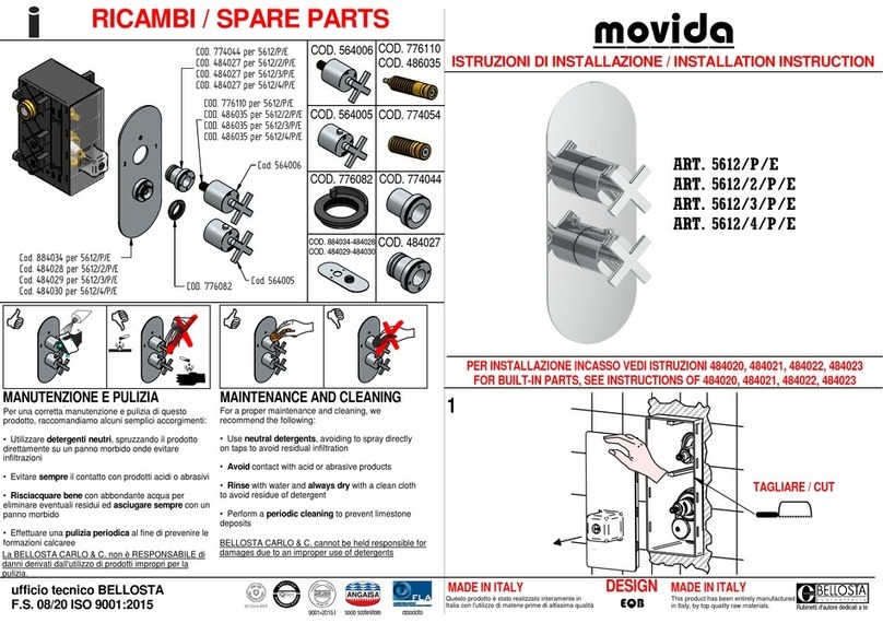 BELLOSTA Movida 5612/P/E Installation instruction