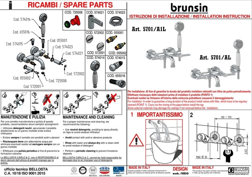 BELLOSTA Brunsin 5701/A1L Installation instruction