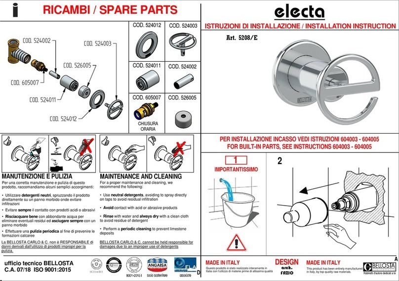 BELLOSTA Electa 5208/E Installation instruction