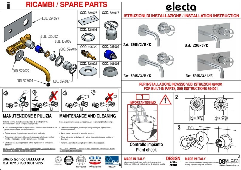 BELLOSTA Electa 5205/3/A/E Installation instruction