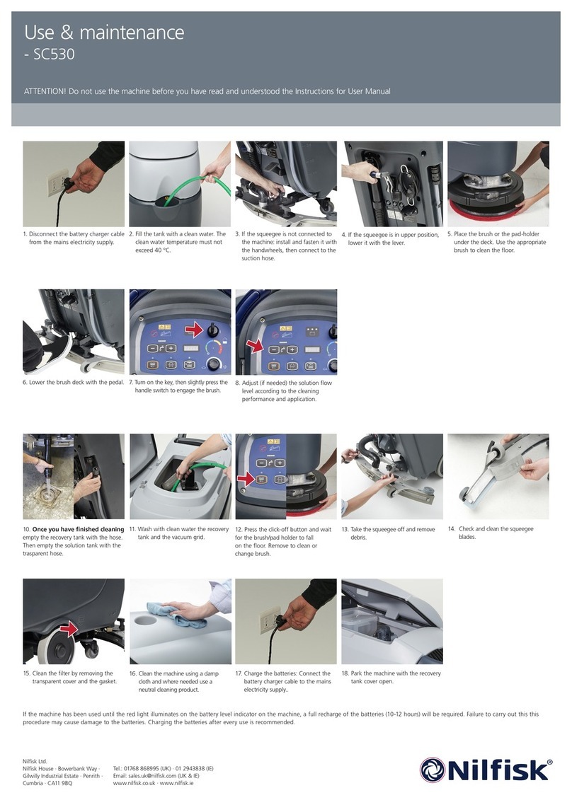 Nilfisk-Advance SC530 Use & maintenance