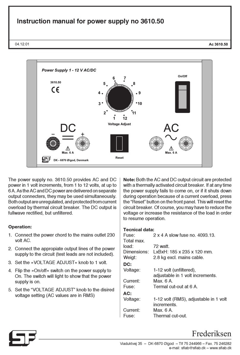 SF 3610.50 instruction manual