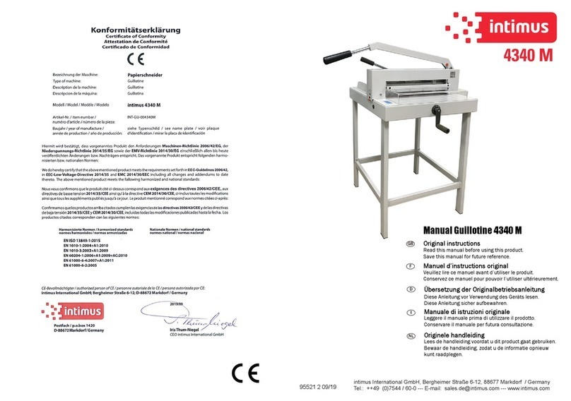 Intimus 4340 M User manual