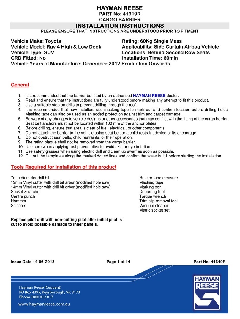 Hayman Reese 41319R User manual