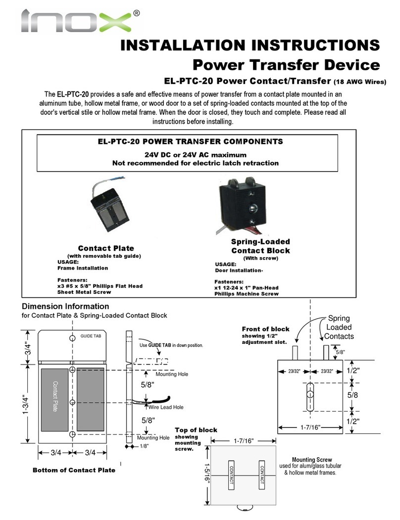 INOX EL-PTC-20 installation instructions