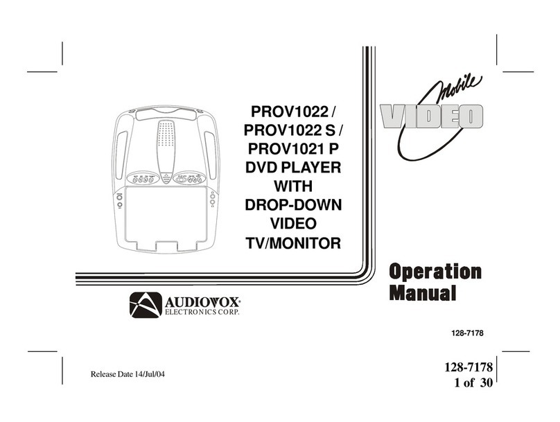 Audiovox Mobile VIDEO PROV1022 User manual