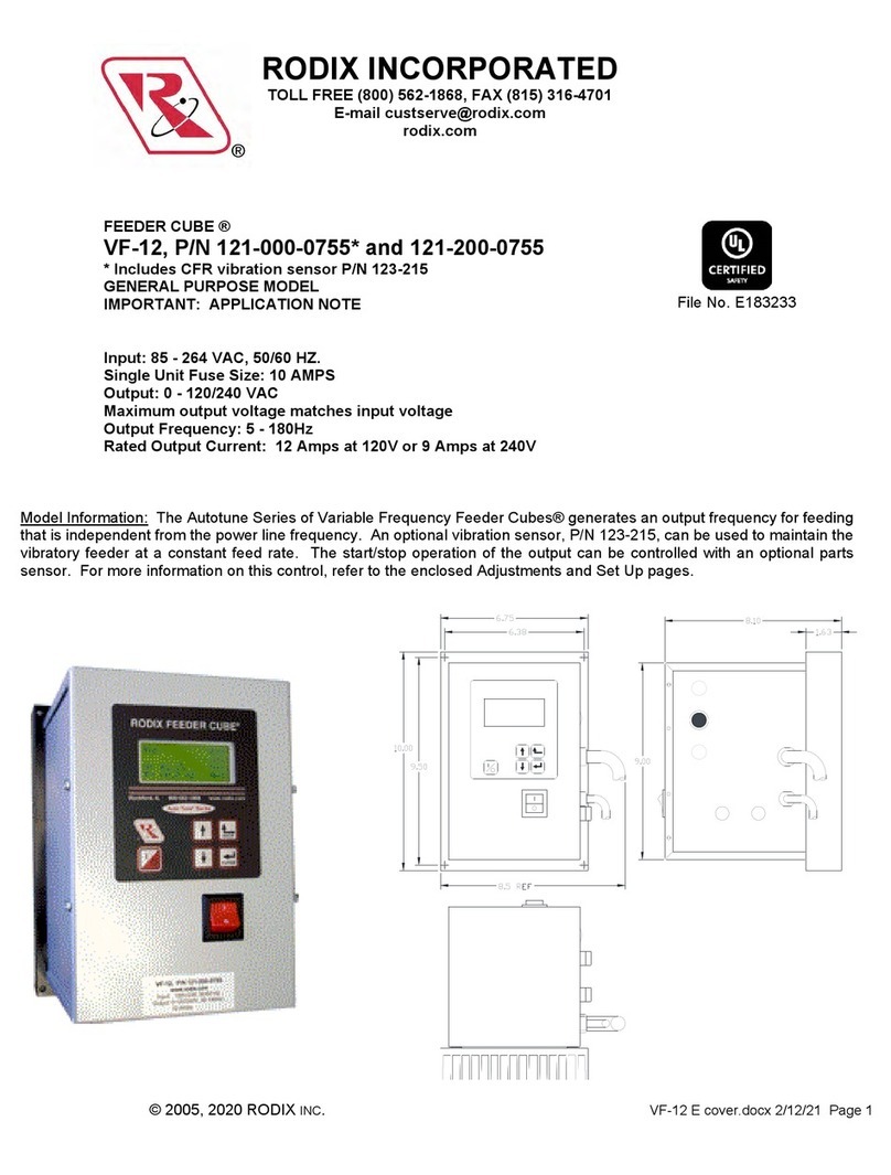 Rodix FEEDER CUBE VF-12 User manual