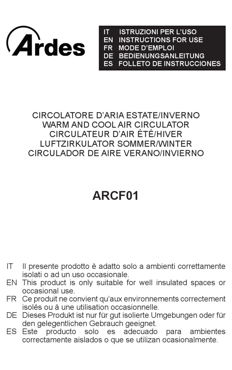 ARDES ARCF01 Instructions for use