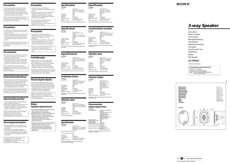 Sony XS-F693G instructions