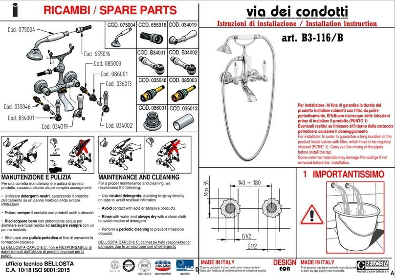 BELLOSTA via dei condotti B3-116/B User manual BELLOSTA via dei condotti B3-116/B User manual