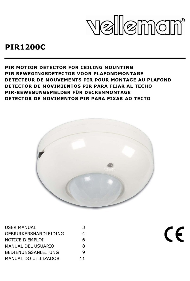 Velleman PIR1200C User manual