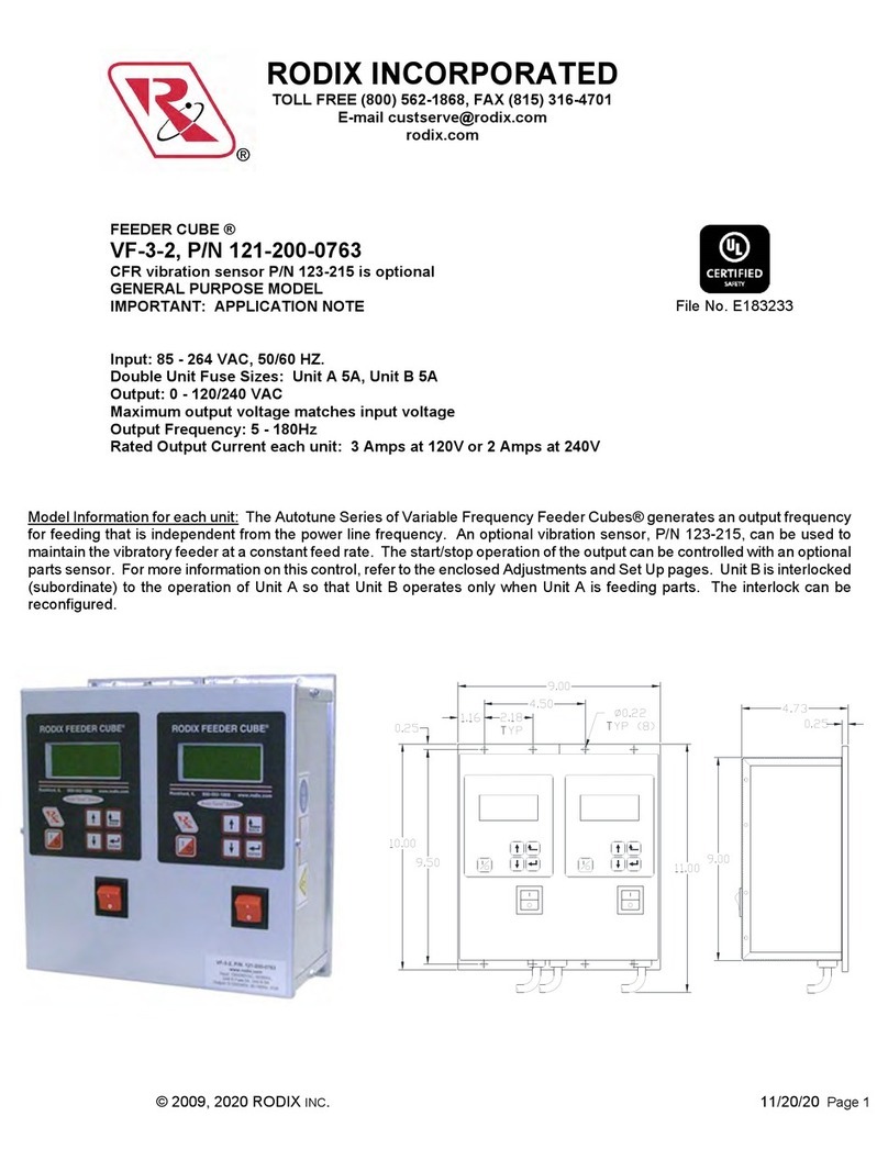 Rodix FEEDER CUBE VF-3-2 User manual