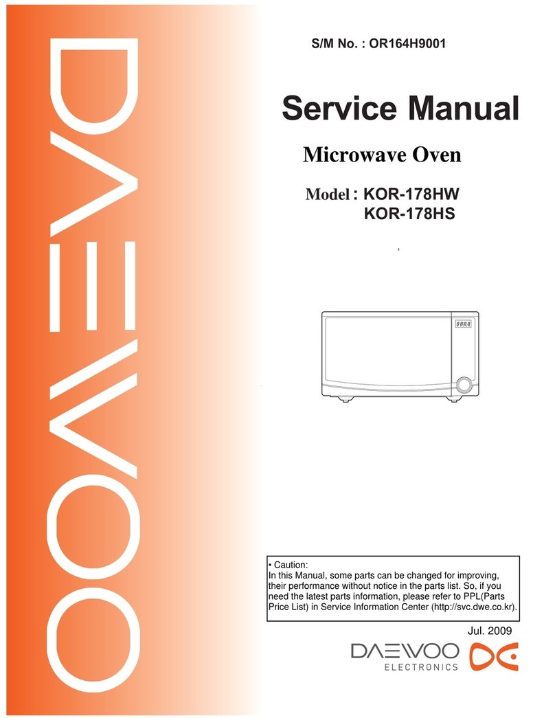 DAEWOO ELECTRONICS KOR-178HW Service manual