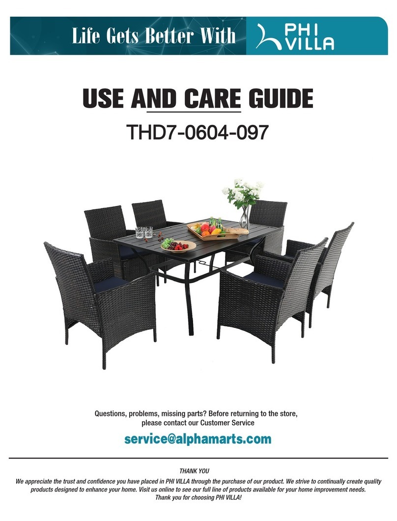 PHI VILLA THD7-0604-097 Use and care guide PHI VILLA THD7-0604-097 Use and care guide