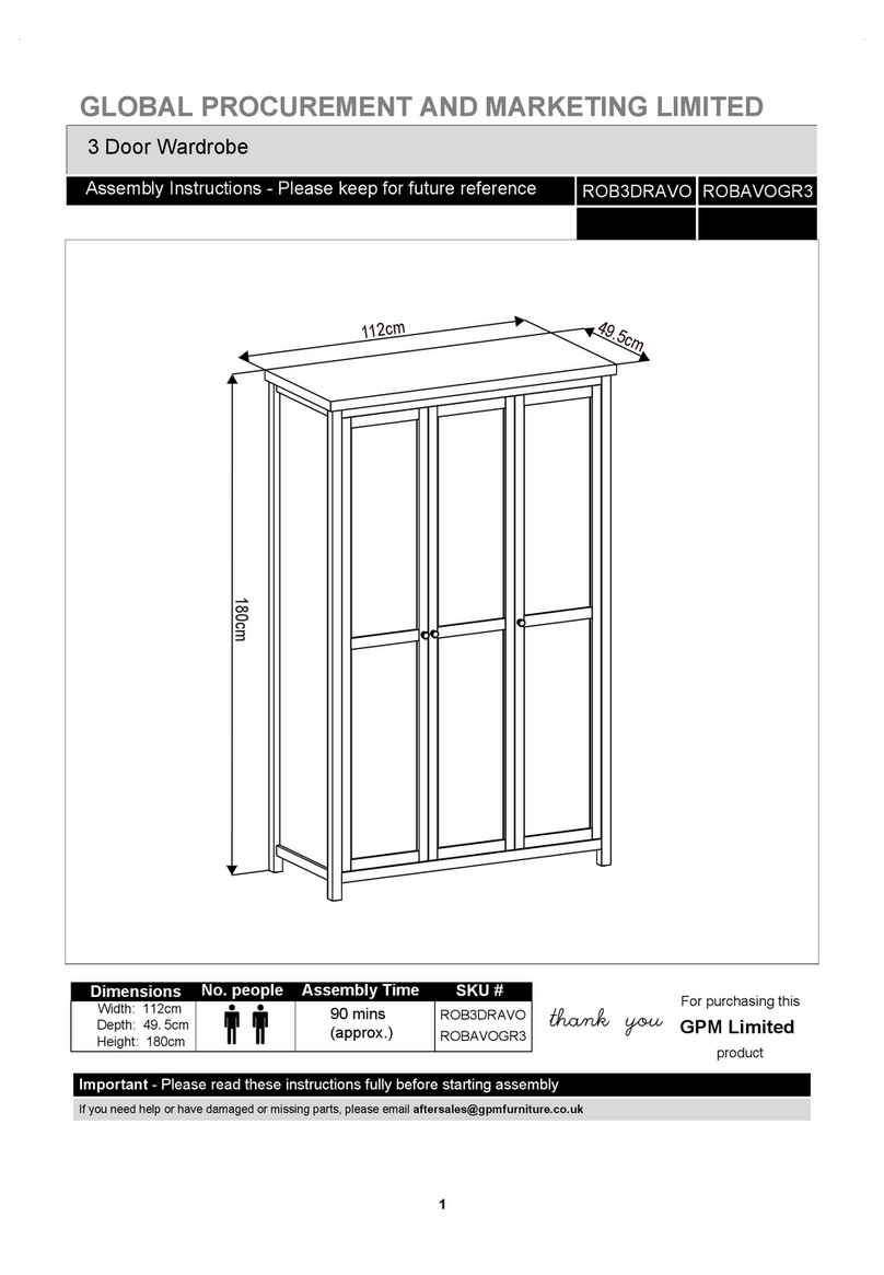 BIG FURNITURE WAREHOUSE ROBAVOGR3 Assembly instructions