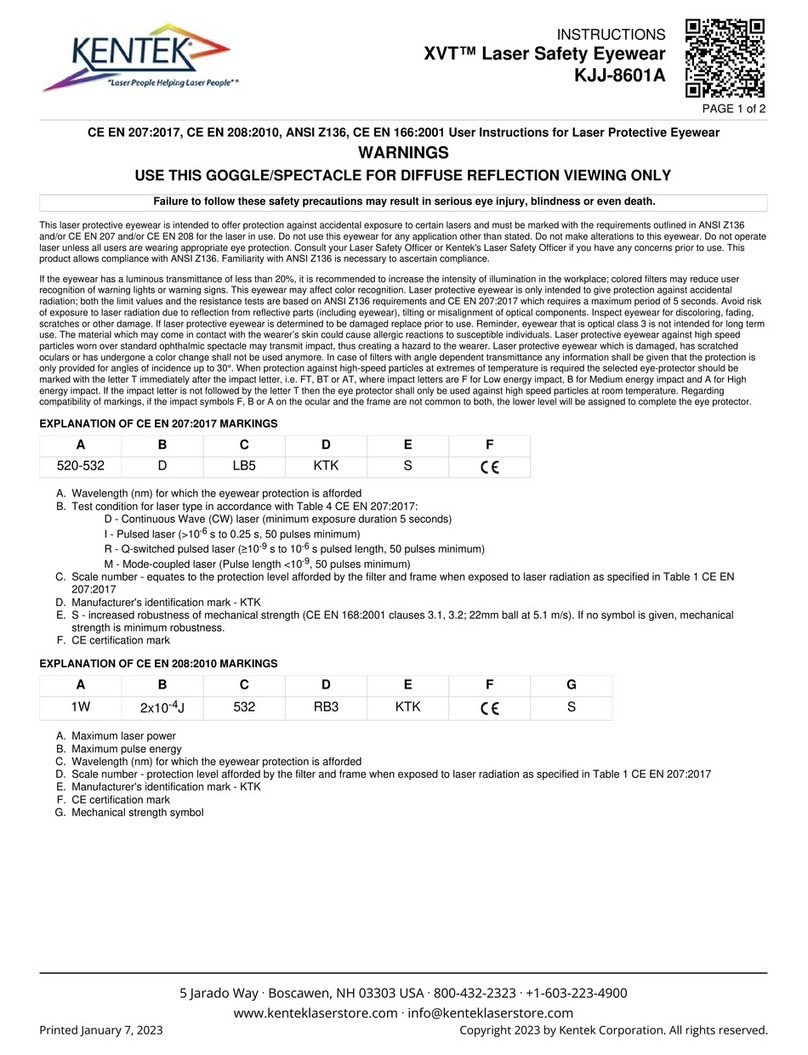 Kentek XVT KJJ-8601A User manual