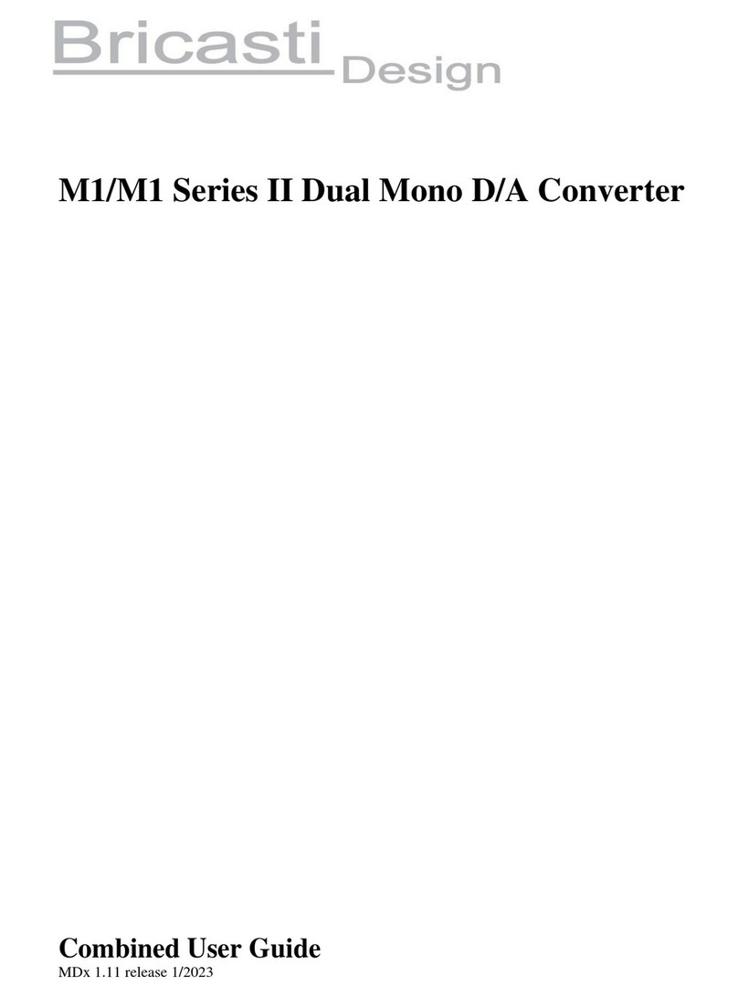 Bricasti Design M1 II Series User manual