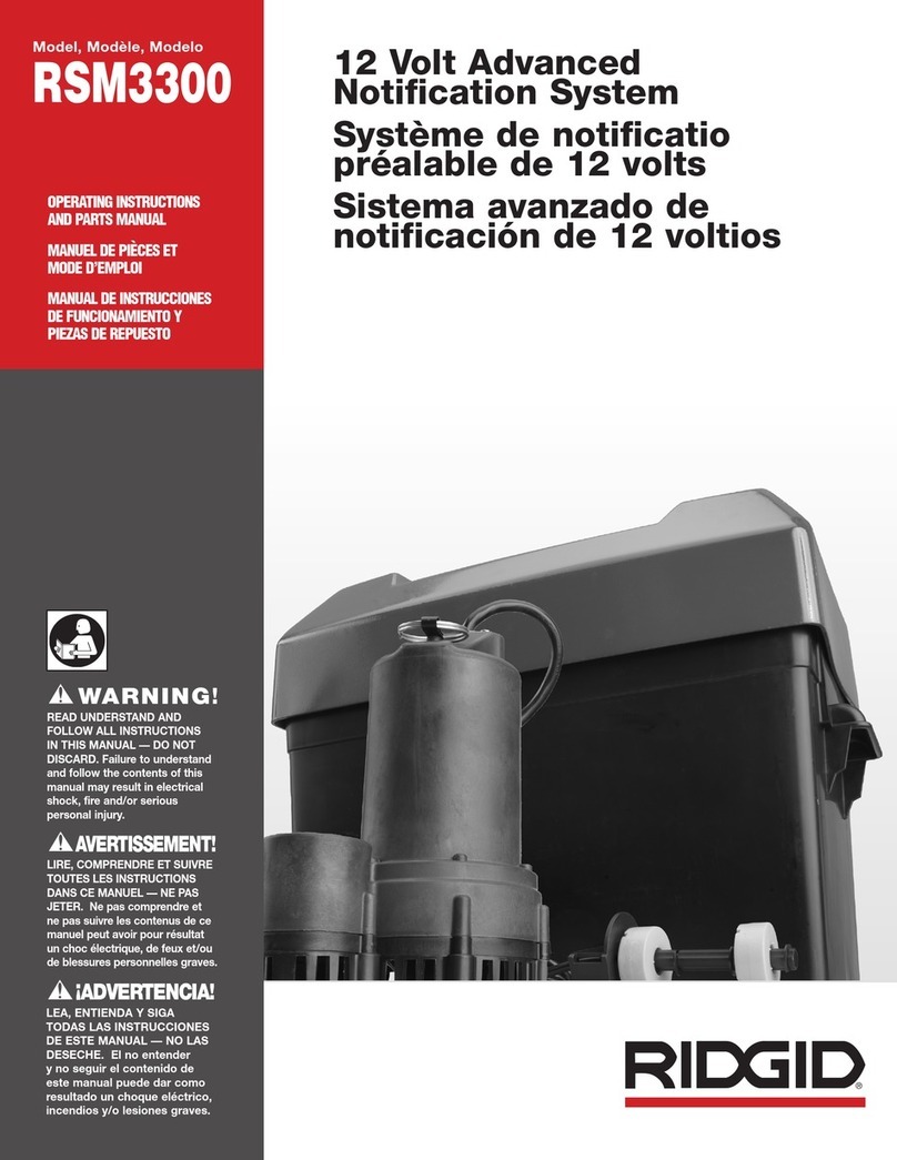 RIDGID RSM3300 Operating instructions and parts manual