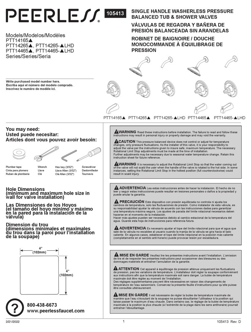 PEERLESS PTT14165 Series User manual