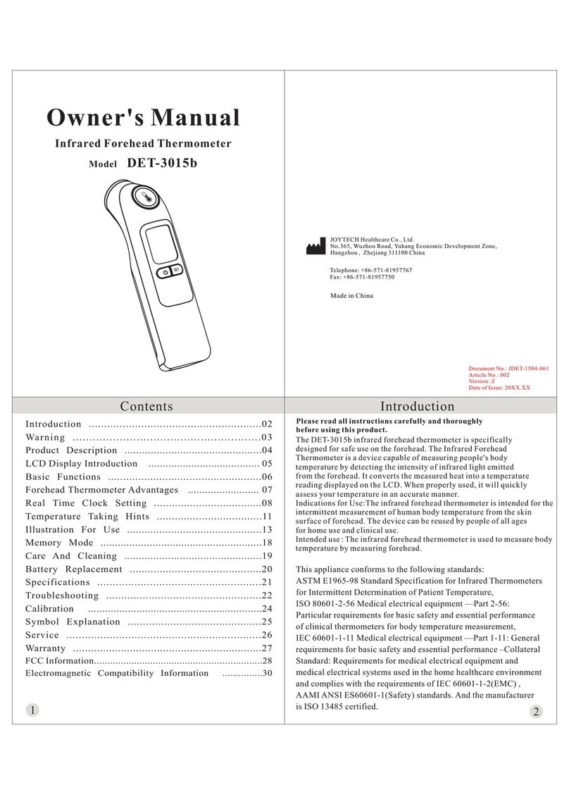 JOYTECH DET-3015b User manual