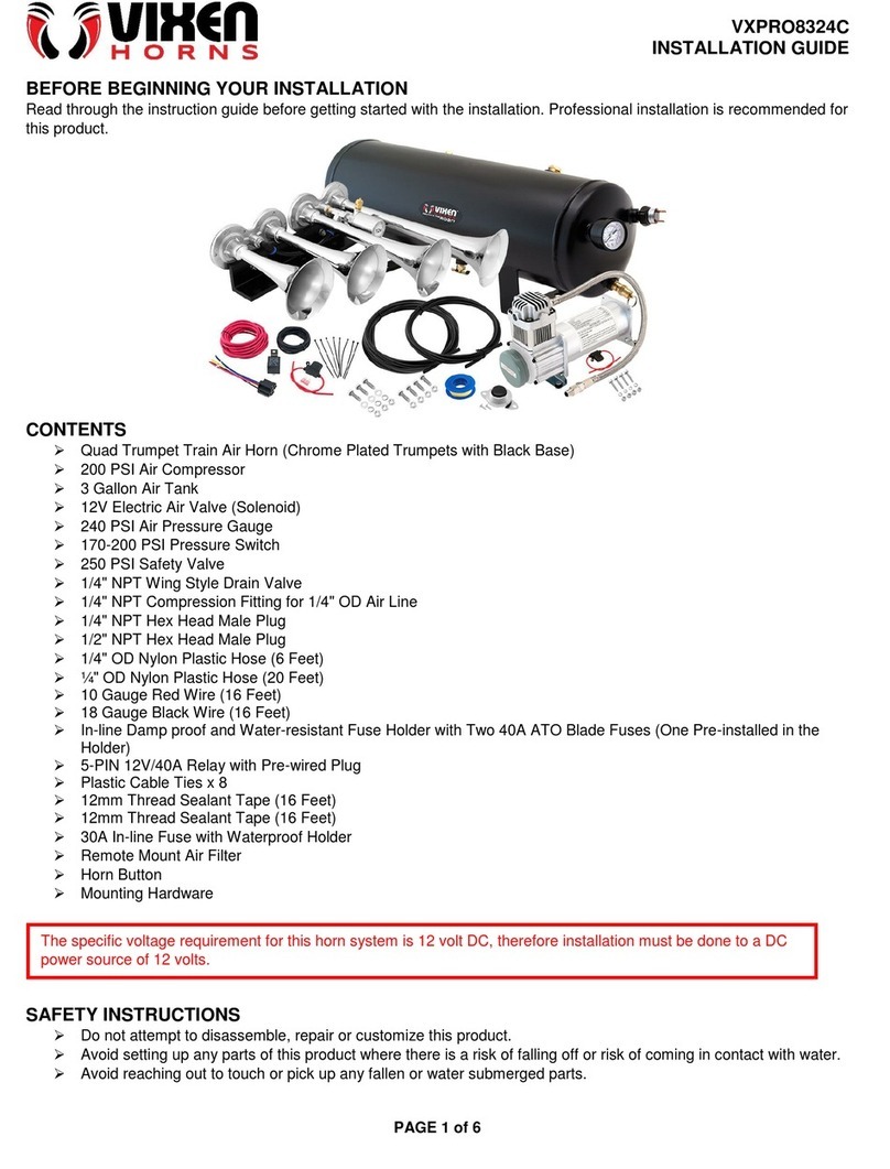 Vixen Horns VXPRO8324C installation guide