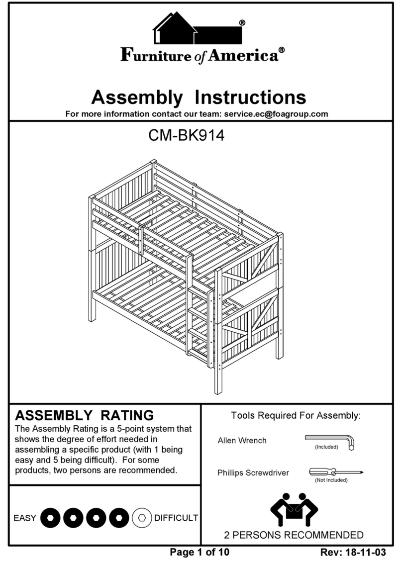 Furniture of America CM-BK914 Assembly instructions