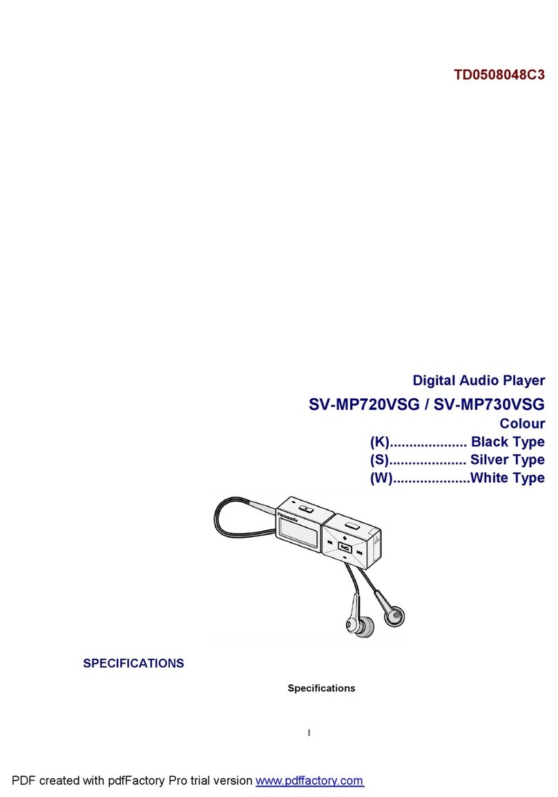 Panasonic SV-MP720VSG Service manual