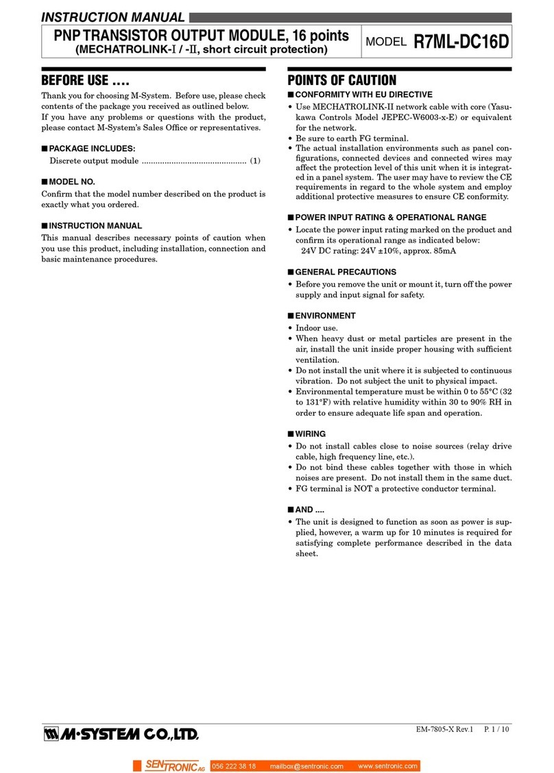 M-system R7ML-DC16D instruction manual