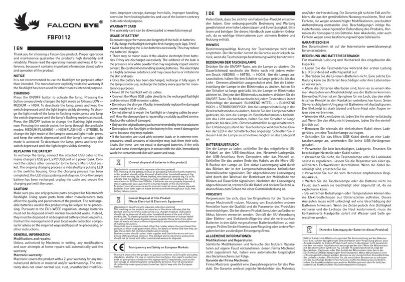 FALCON EYE FBF0112 User manual