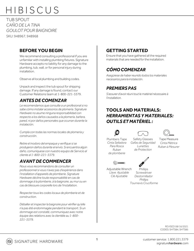 Signature Hardware HIBISCUS 948967 User manual