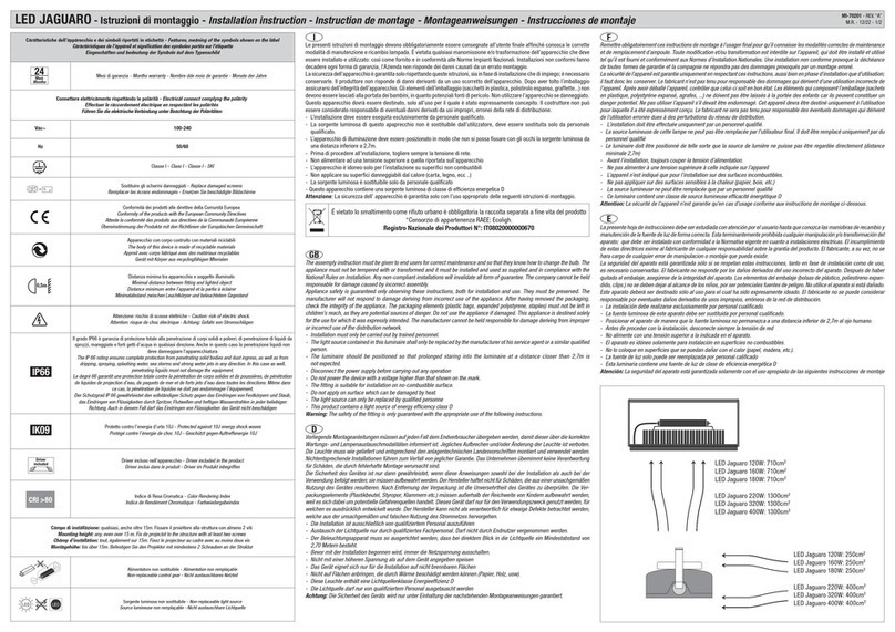 RELCO LED JAGUARO Installation instruction