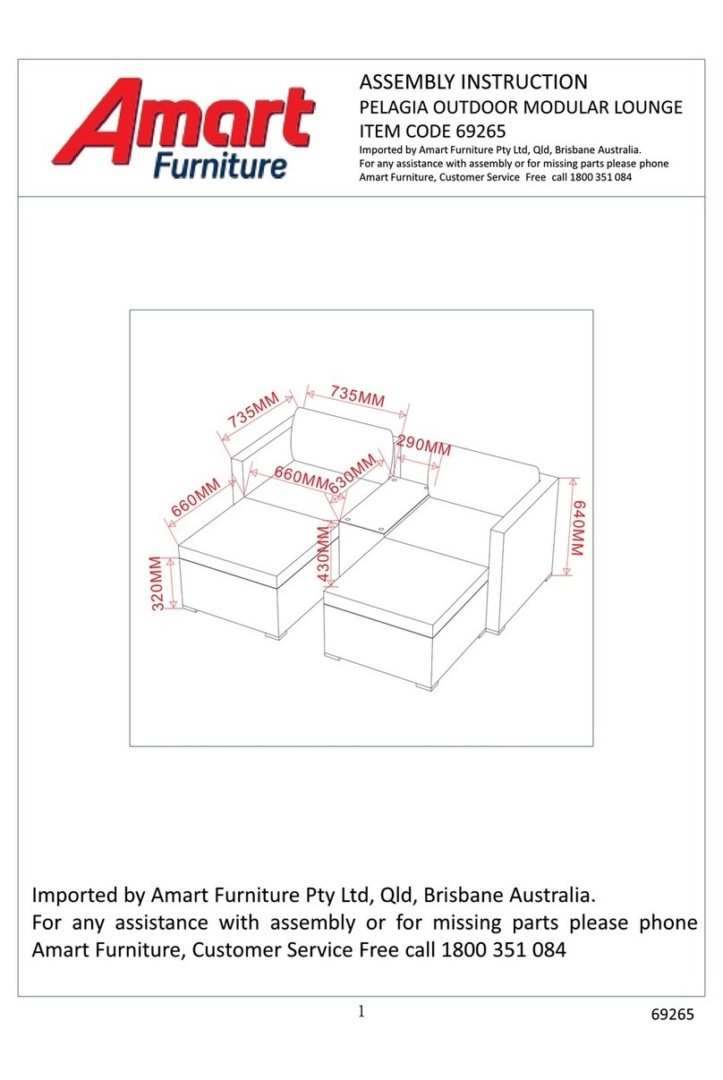 Amart Furniture PELAGIA 69265 Assembly instruction Amart Furniture PELAGIA 69265 Assembly instruction