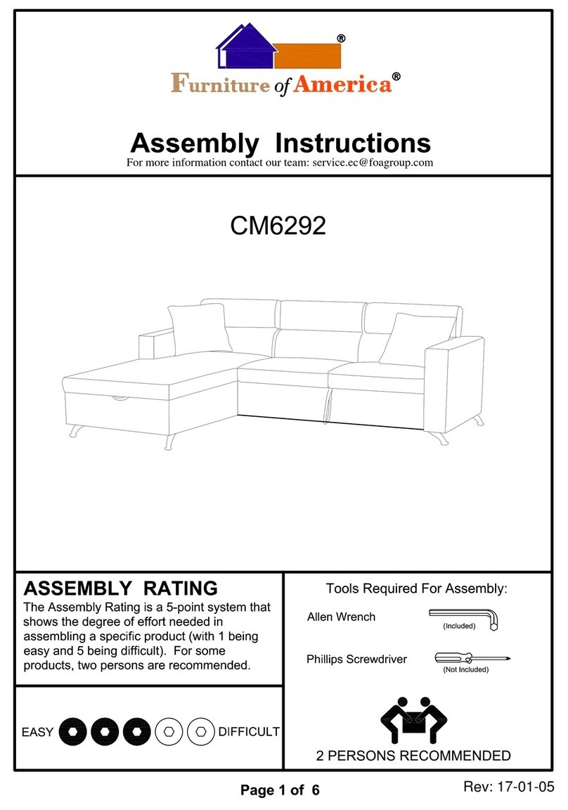 Furniture of America Dayna CM6292 Assembly instructions Furniture of America Dayna CM6292 Assembly instructions
