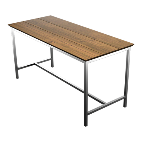 Tusk ASTON 1500MM OUTDOOR RECTANGULAR TABLE Assembly instructions