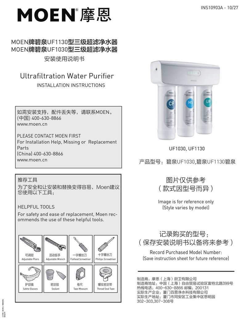 Moen UF1130 User manual