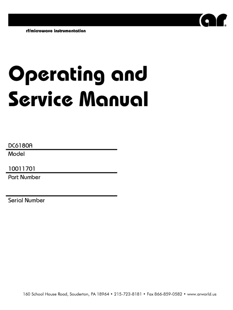 AR DC6180A Series Operating and service manual AR DC6180A Series Operating and service manual