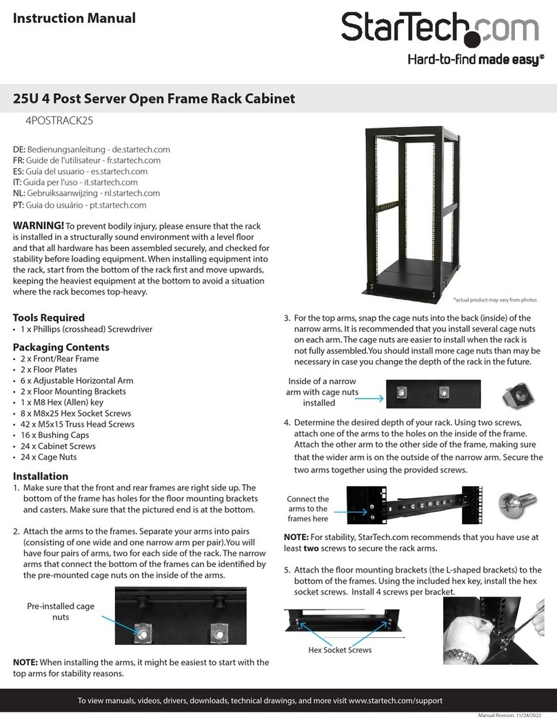StarTech.com 4POSTRACK25 User manual
