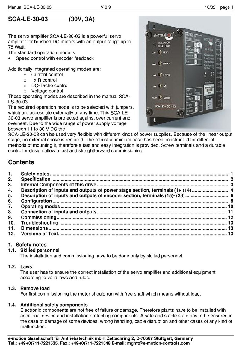 e-motion SCA-LE-30-03 manual