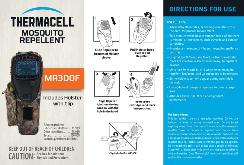 ThermaCell MR300F Directions for use