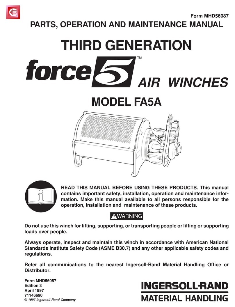 Ingersoll-Rand force5 FA5A-SXK1 Parts, operation and maintenance manual