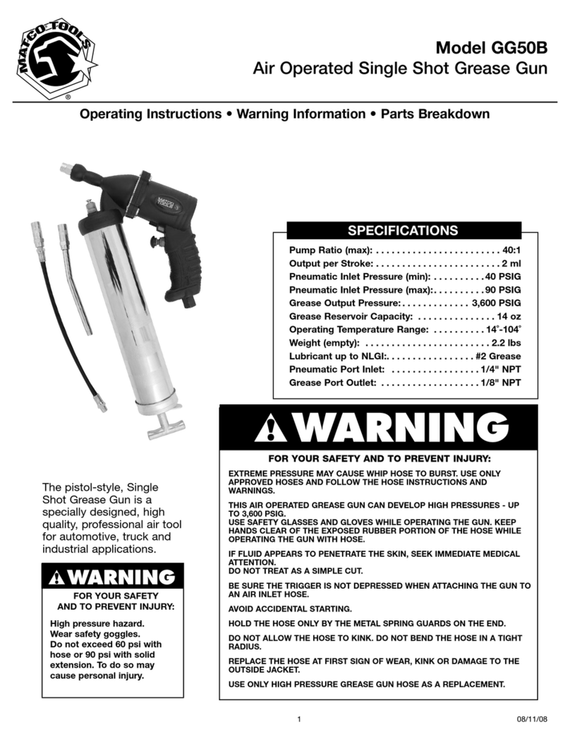Matco Tools GG50B operating instructions