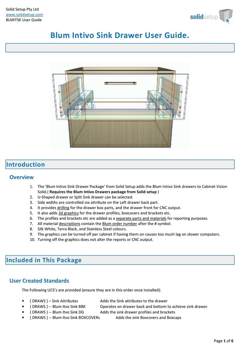 Solid Setup Blum Intivo Sink Drawer user guide