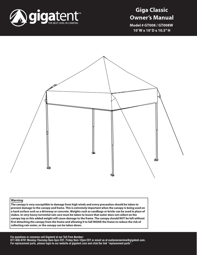 GigaTent Giga Classic GT008 User manual