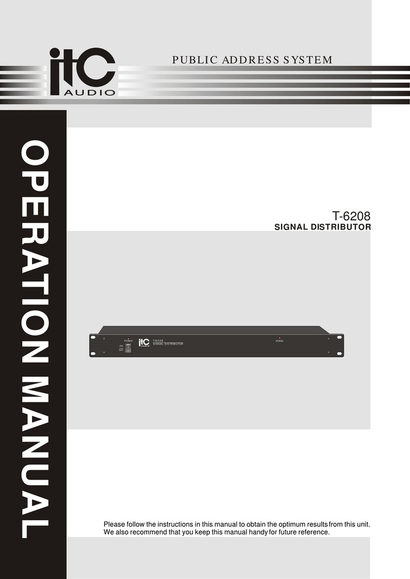 ITC Audio T-6208 Operation manual