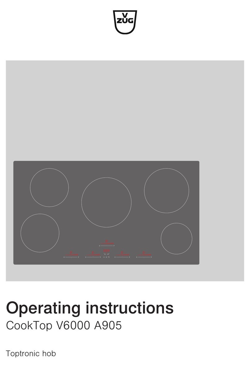 V-ZUG V6000 A905 operating instructions